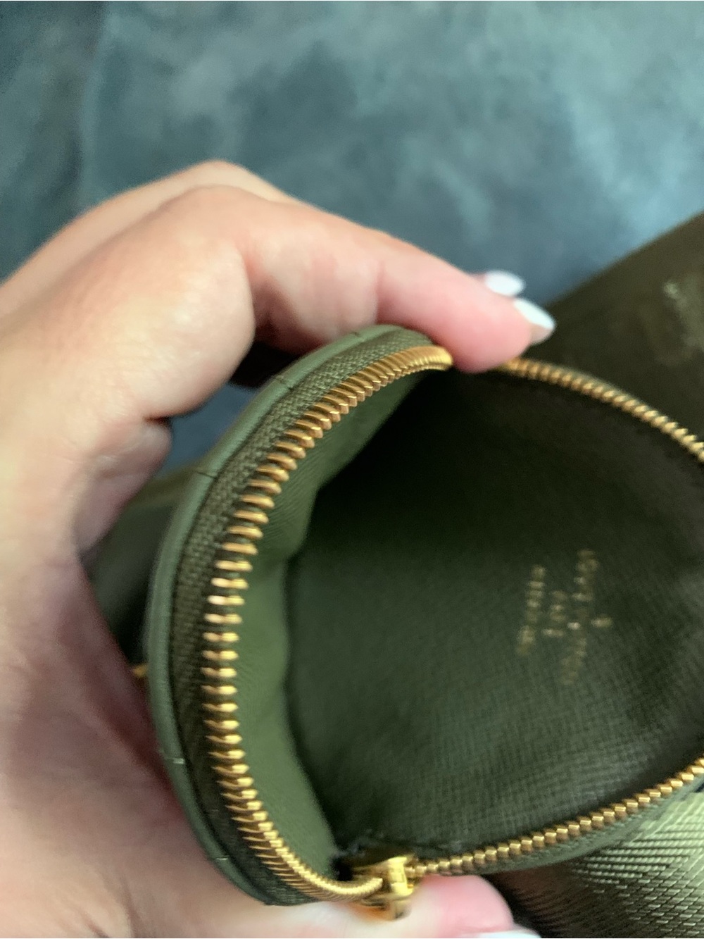 Louis Vuitton Olive Green Quilted New Wave Multi  Pochette  w/coin purse - Picture 14 of 15